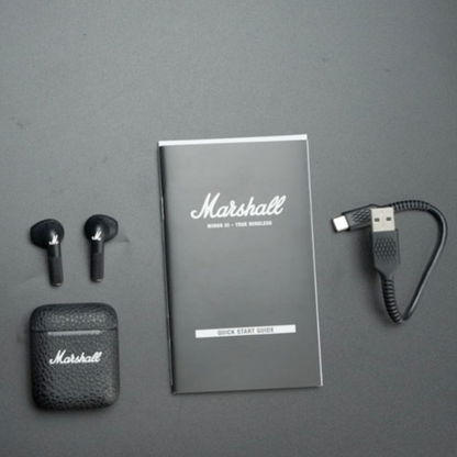 fone-de-ouvido-bluetooth-in-ear-marshall-minor-III-true-wireless-headphone-wireless-charge-portable-rechargeale-case-black-box