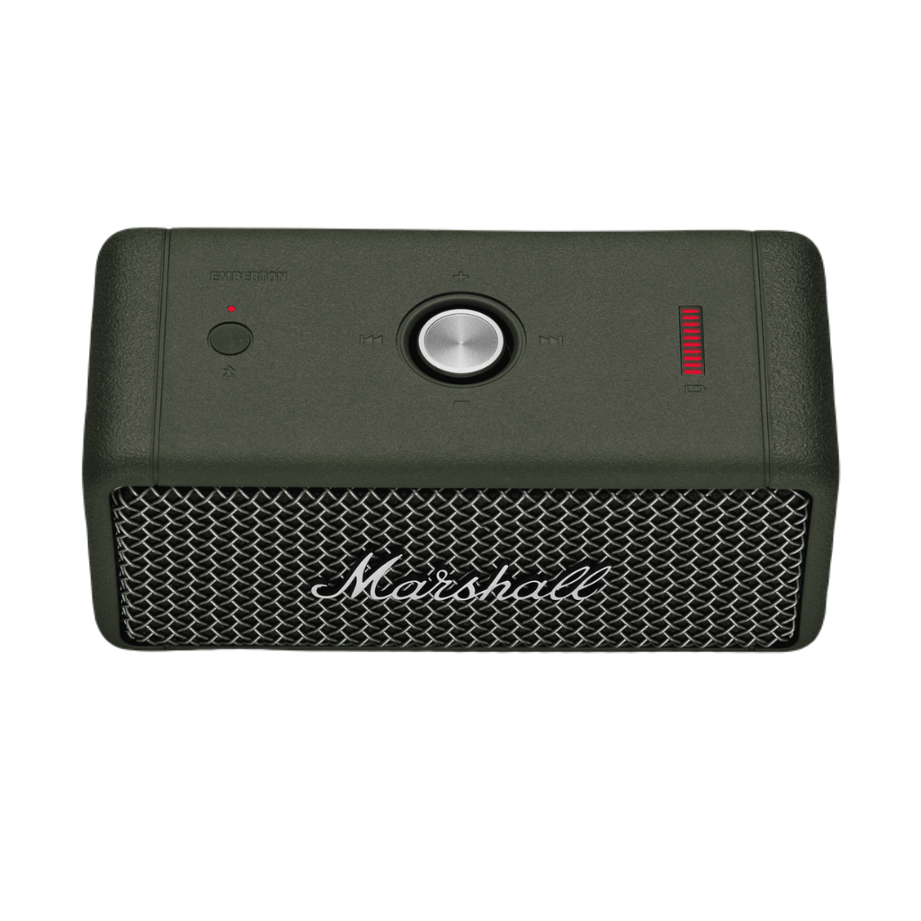 Bluetooth Speaker Emberton I Green. Battery with 20h playback, 360º Sound and waterproof material.