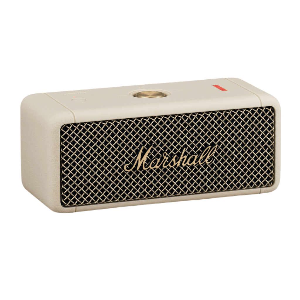 Bluetooth Speaker Emberton I White. Battery with 20h playback, 360º Sound and waterproof material.