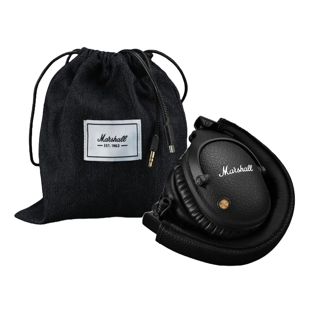 Headphone Monitor II Over-Ear with A.N.C - Active Noise Canceling in Black Color and Case