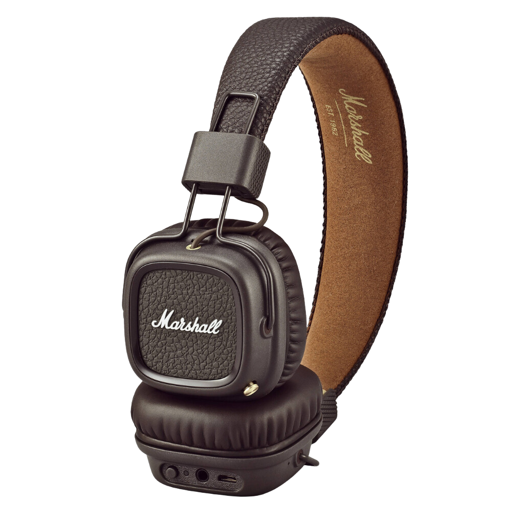 Wireless Headphone Major II brown. Bluetooth Headset with 30h of play time.