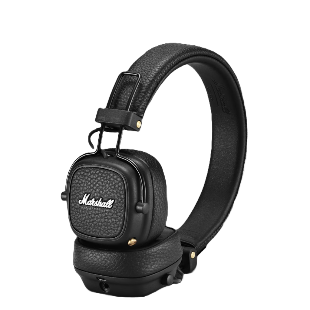 Wireless Headphone Major III black in foldable design. Bluetooth Headset with 30h of play time.