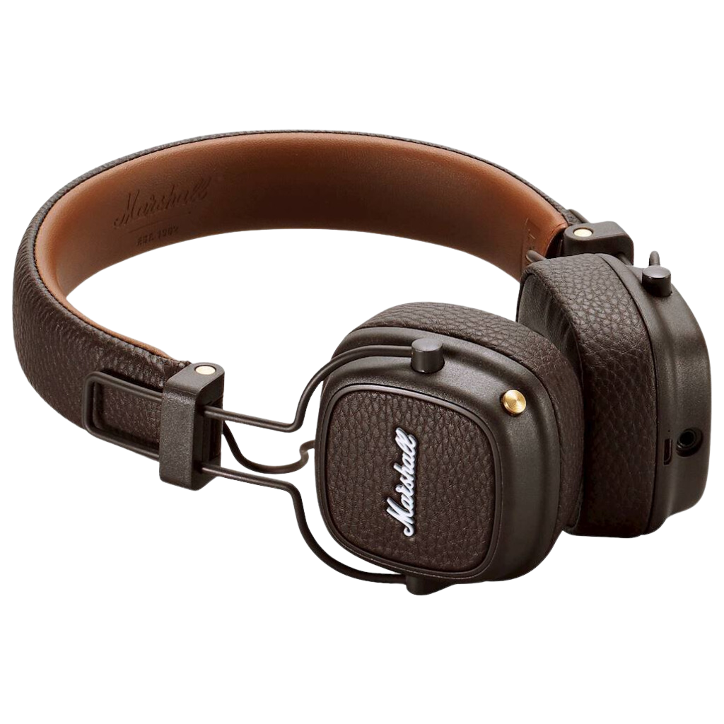 Wireless Headphone Major III brown. Bluetooth Headset with 30h of play time.