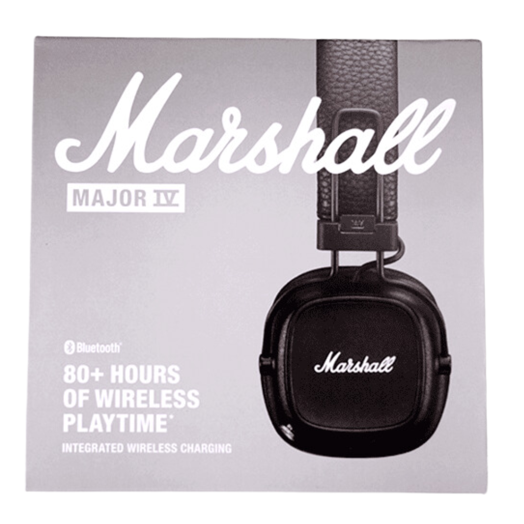 Wireless Headphone Major IV black box. This Bluetooth Headset have 80h of play time.