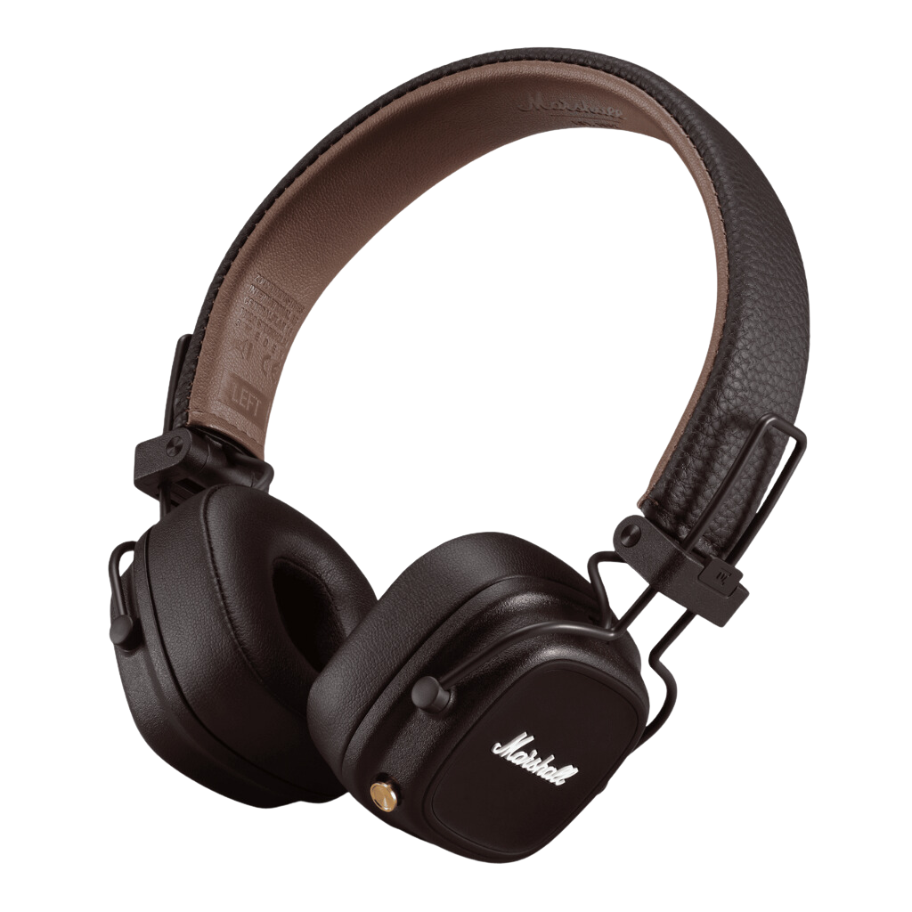 Wireless Headphone Major IV brown. This Bluetooth Headset have 80h of play time.