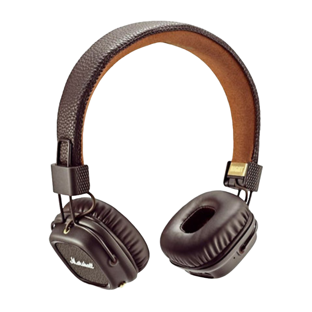 Wireless Headphone Major II brown. Bluetooth Headset with 30h of play time.