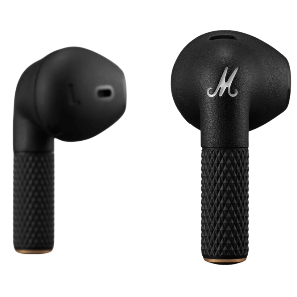 Wireless Earbuds Minor III In-Ear with Magnetic Pairs and Charging Case in black color.