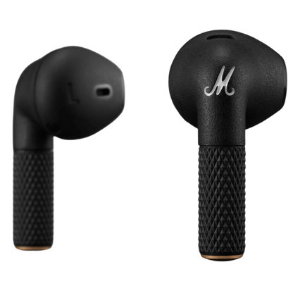 Wireless Earbuds Minor III In-Ear with Magnetic Pairs and Charging Case in black color.