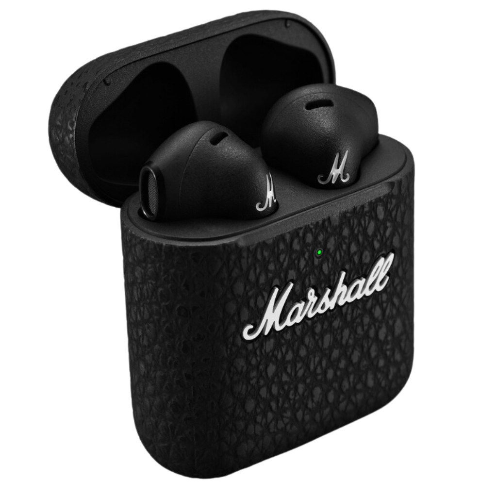 Wireless Earbuds Minor III In-Ear with Magnetic Pairs and Charging Case in black color.