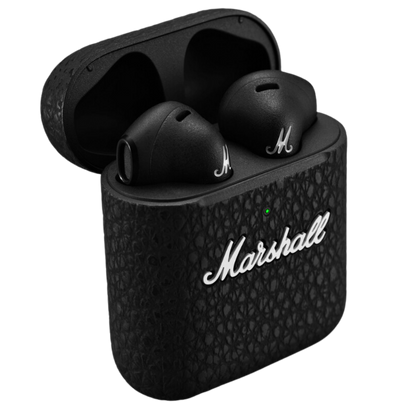 Wireless Earbuds Minor III In-Ear with Magnetic Pairs and Charging Case in black color.