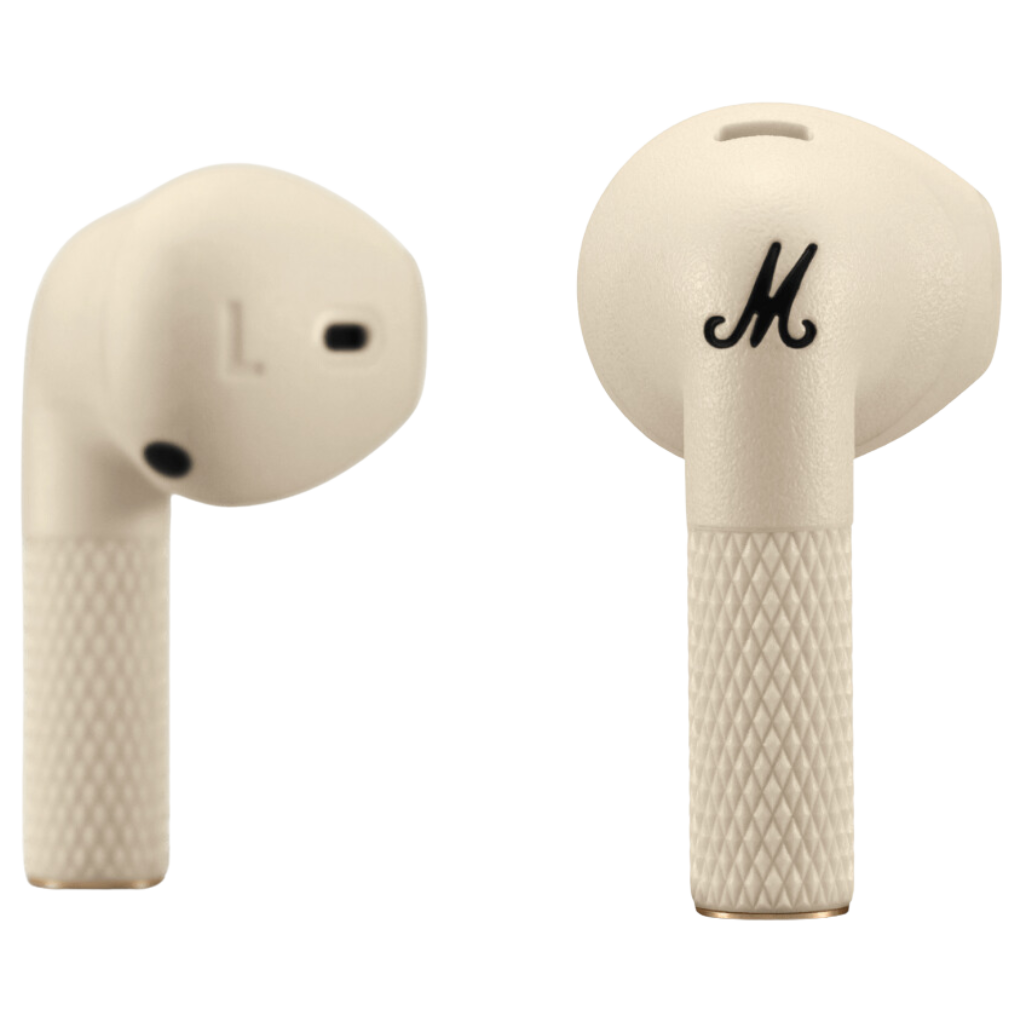 Wireless Earbuds Minor III In-Ear with Magnetic Pairs and Charging Case in white color.