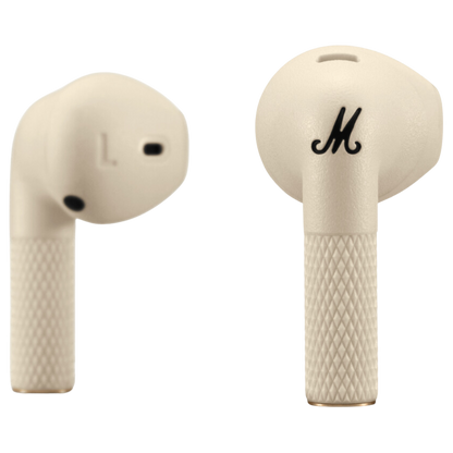 Wireless Earbuds Minor III In-Ear with Magnetic Pairs and Charging Case in white color.