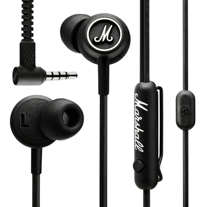 Mode Wired In-Ear Earbuds in Black and White color. This headset also have micropohone for calls.