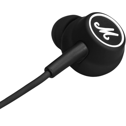 Mode Wired In-Ear Earbuds in Black and White color. This headset also have micropohone for calls.