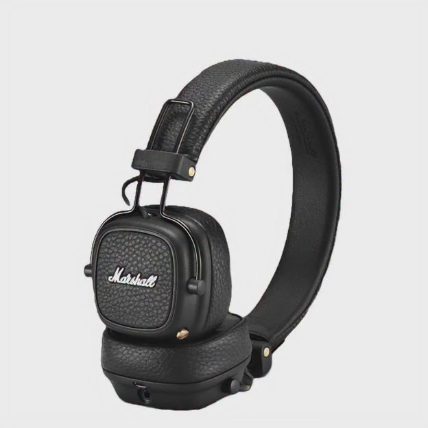 Video for Wireless Headphone Major III black in foldable design. Bluetooth Headset with 30h of play time.