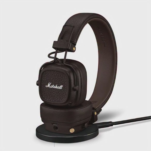 Video for Wireless Headphone Major V brown. This Bluetooth Headset have 80h of play time.