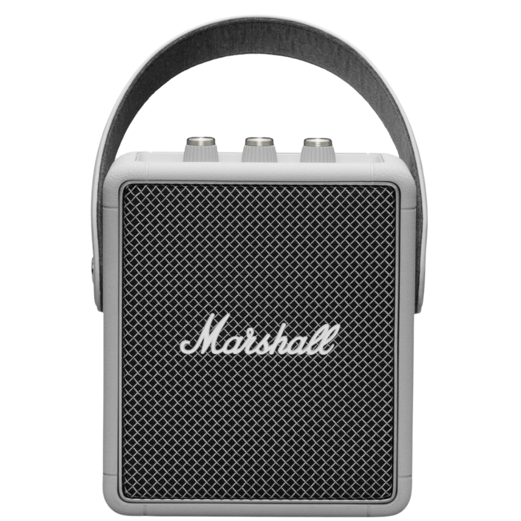 Portable Bluetooth Speaker Stockwell II in White Grey Scale Color.