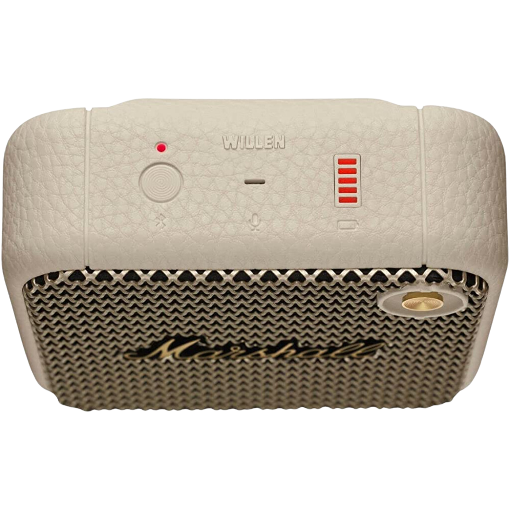 Portable Bluetooth Speaker Willen in White Color with IP67 Water Proof Material.